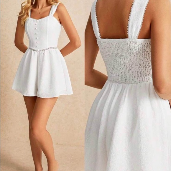 SHEIN White Mini short Dress - Picture 6 of 7